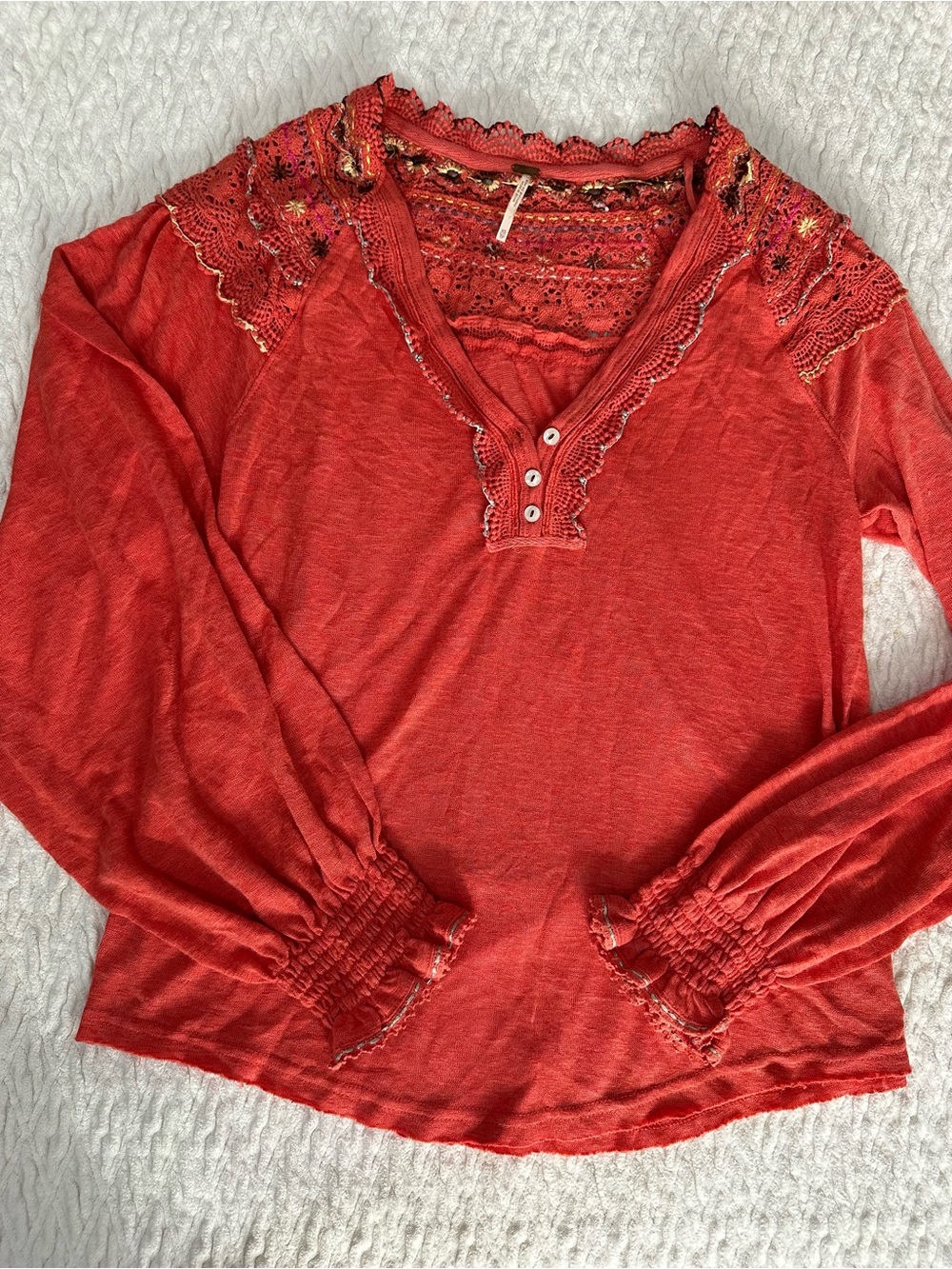 Free people siesta fiesta coral top
